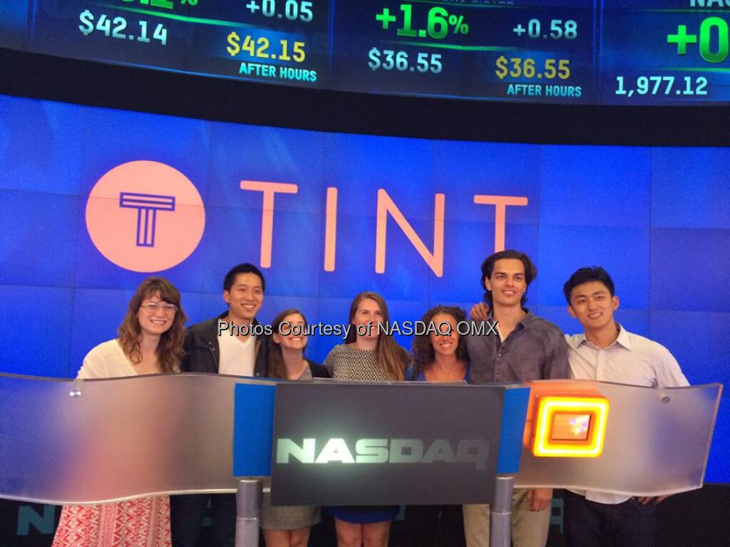 Thanks for stopping by #NASDAQ Tint team! You guys are the best:-D  Source: http://facebook.com/NASDAQ (15.07.2014) 