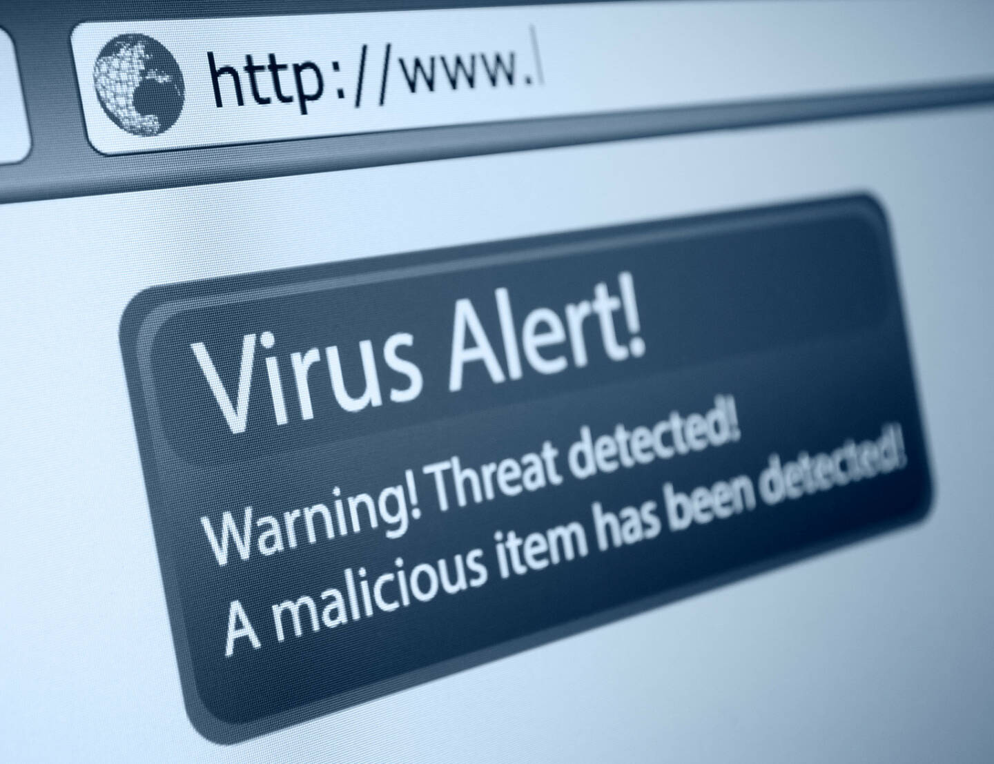 Virus, Alert, warning, malicious, internet, http://www.shutterstock.com/de/pic-127762841/stock-photo-closeup-of-virus-alert-sign-in-internet-browser-on-lcd-screen.html