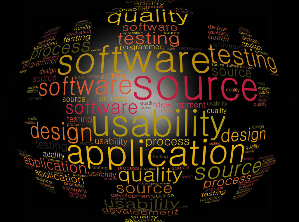 Software, Source, Application, Usability, Design, http://www.shutterstock.com/de/pic-177987131/stock-photo-software-word-cloud.html (24.07.2014) 