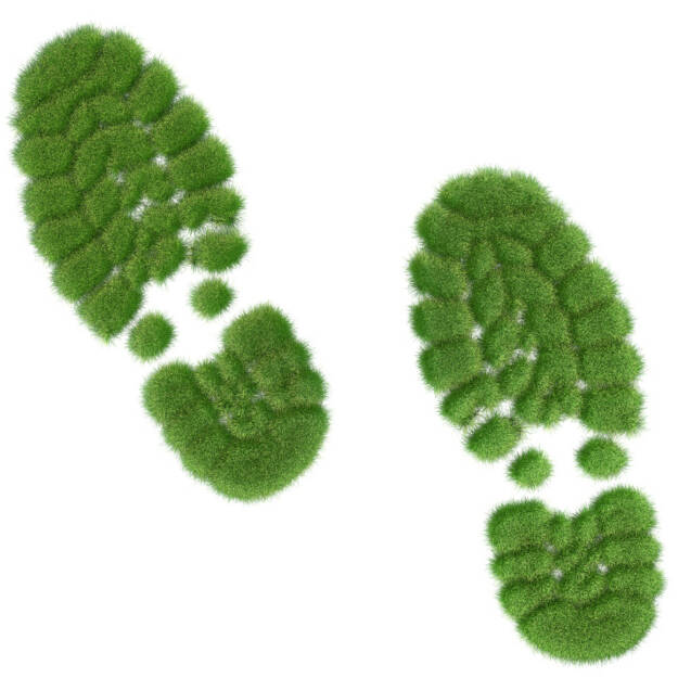 Fußabdruck, Fuss, Abdruck, grüner Fußabdruck, grün, eco, bio, Umwelt, umweltfreundlich, Öko, ökologisch, http://www.shutterstock.com/de/pic-149027984/stock-photo-green-shoe-prints-made-out-of-grass.html  (31.07.2014) 