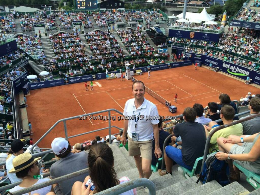 Investor Erhard Salchenegger beim bet-at-home-Cup in Kitzbühel, © Aussendung (02.08.2014) 