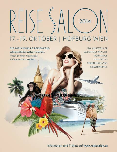 n.b.s hotels & locations GmbH: Der ReiseSalon geht online - mit seinen Ausstellern und einem neuen Gesicht, © Aussendung checkfelix (04.08.2014) 