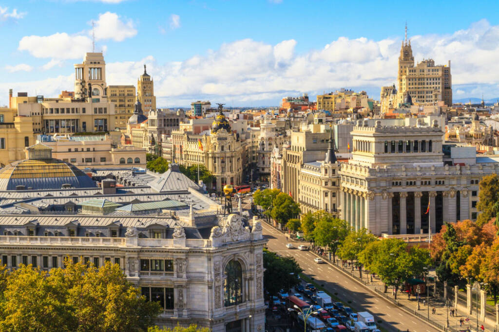 Madrid, Spanien, http://www.shutterstock.com/de/pic-146707415/stock-photo-madrid-cityscape-and-aerial-view-of-of-gran-via-shopping-street-spain.html , © shutterstock.com (04.08.2014) 