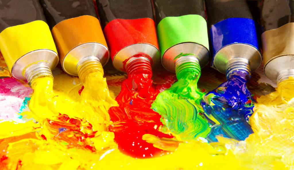 Farben, bunt, mischen, vermischen, mixen, Tube, malen, http://www.shutterstock.com/de/pic-74270473/stock-photo-multicolored-tubes-of-paint-several-colors-on-palette.html, © www.shutterstock.com (22.03.2025) 