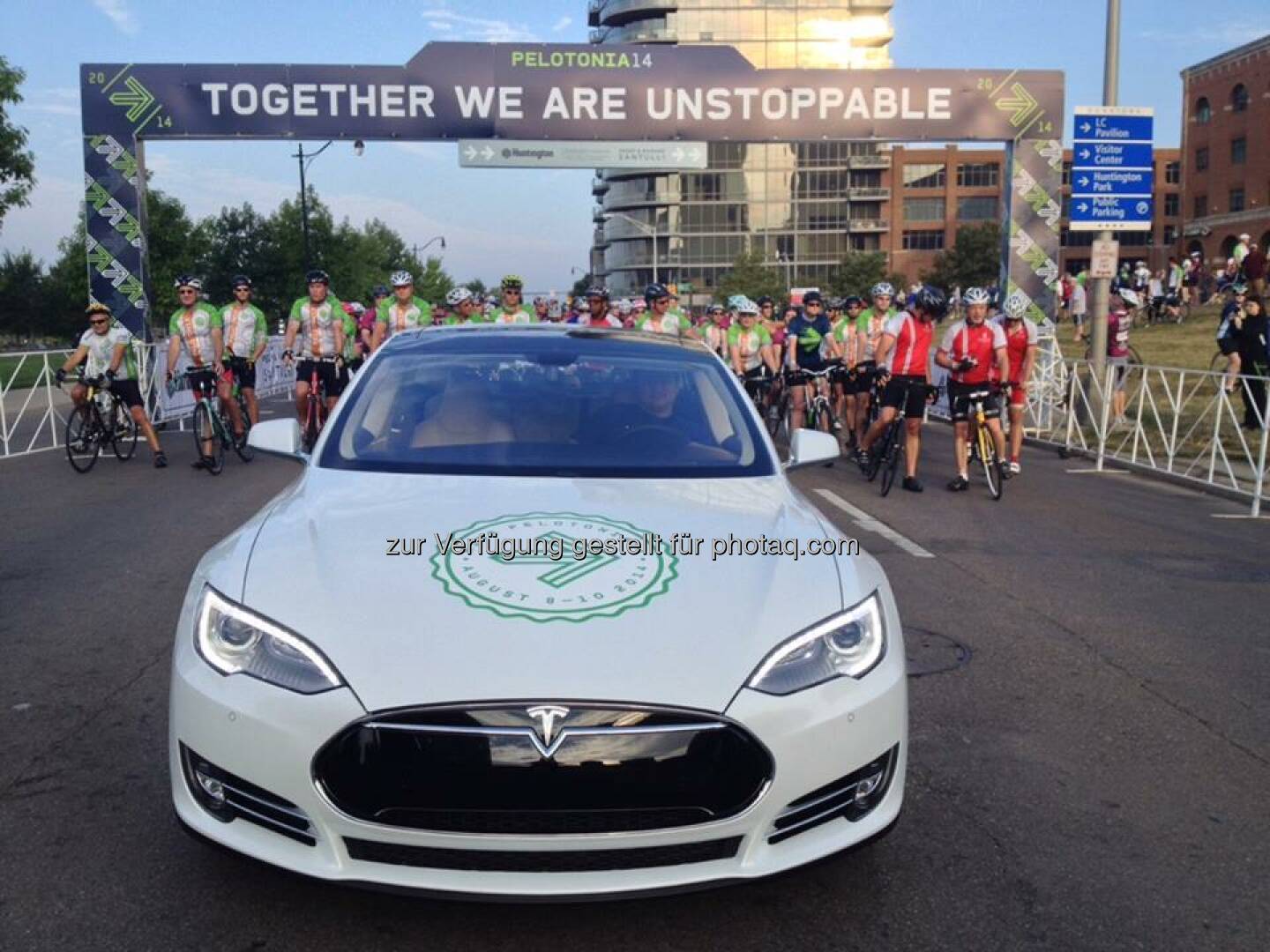 Model S is the pace car for this weekend¹s Pelotonia bike race in
Columbus, OH.  Source: http://facebook.com/teslamotors