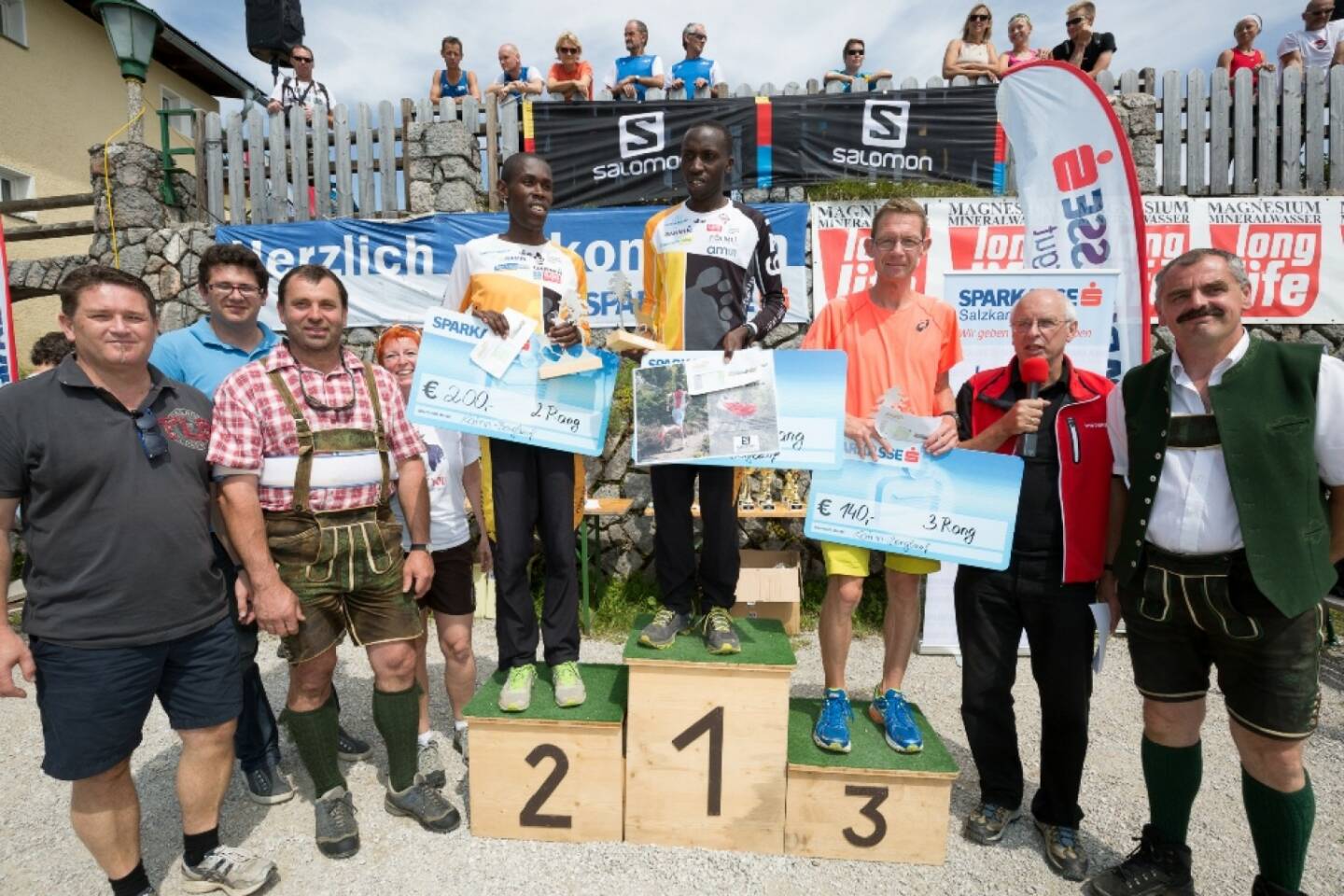 Katrinberglauf 2014 Johannes Rohn (16) - Die strahlenden Sieger am Podest