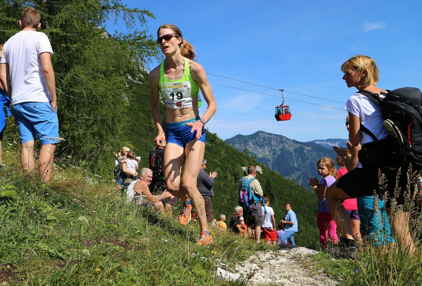 Katrinberglauf 2014 Reinhard Hörmandinger (26) - Andrea Mayr auf dem Weg zum Sieg