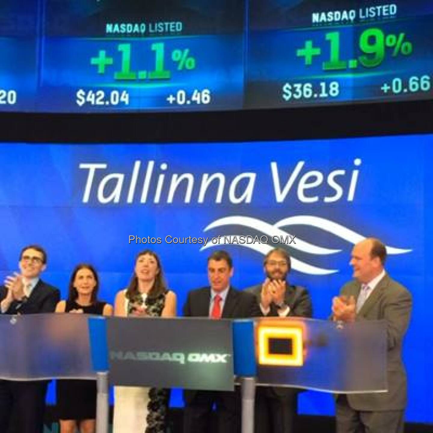 Watch Tallinna Vesi AS ring the #NASDAQ Closing Bell!  Source: http://facebook.com/NASDAQ