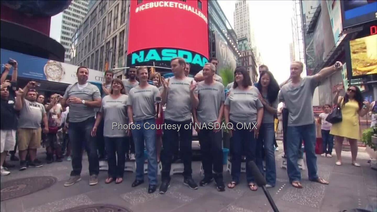 Team #NASDAQ has completed the #IceBucketChallenge to raise awareness about ALS (The ALS Association). We now nominate Fox Business' Maria Bartiromo, GoPro's CEO Nick Woodman and our very own co-president Adena Friedman to #StrikeOutALS. You all have 24 hours to complete the challenge! Thanks to BATS Global Markets for the nomination.  Source: http://facebook.com/NASDAQ