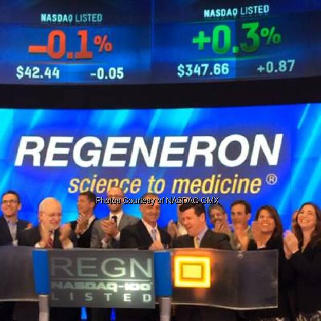 [VIDEO] Watch Regeneron Pharmaceuticals ring the #NASDAQ Opening Bell! #dreamBIG $REGN #N100  Source: http://facebook.com/NASDAQ (20.08.2014) 