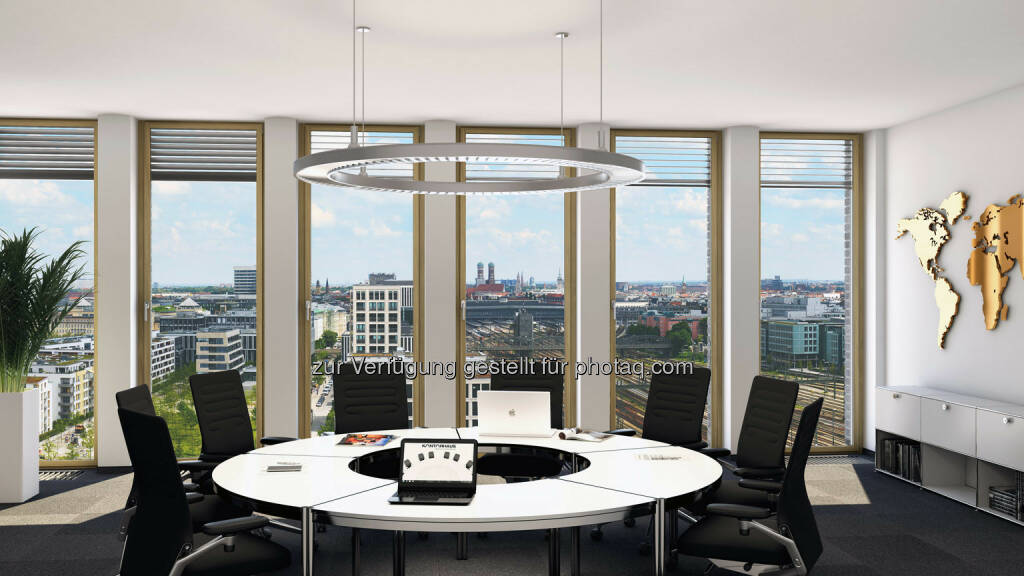 Arnulfpark München: Bürogebäude Kontorhaus, Besprechungsraum (Visualisierung) (Bild: CA Immo) (21.08.2014) 