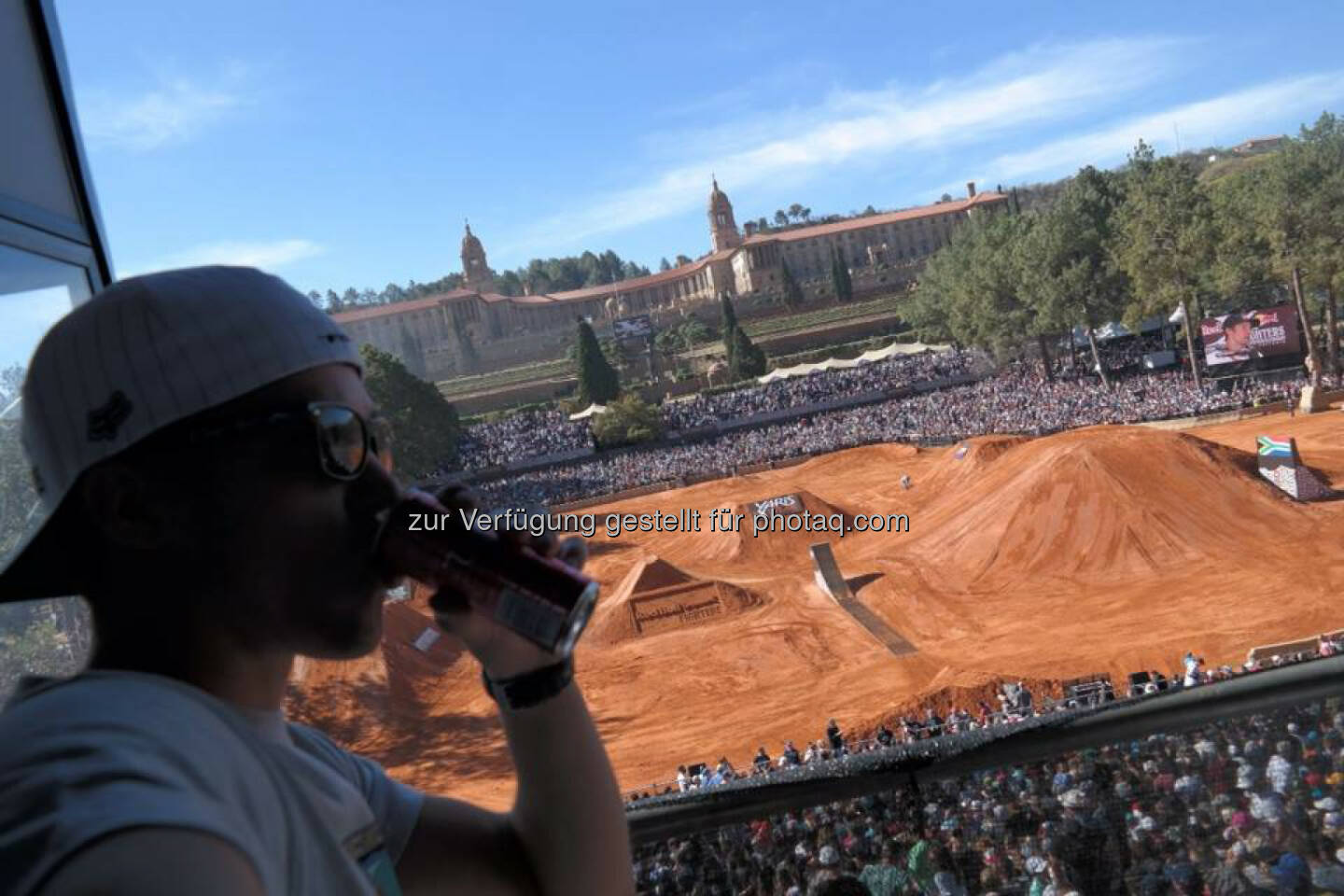 Gerald Pollak bei der Red Bull X-Fighters Freestyle Motocross World Tour 2014 in Pretoria, Südafrika