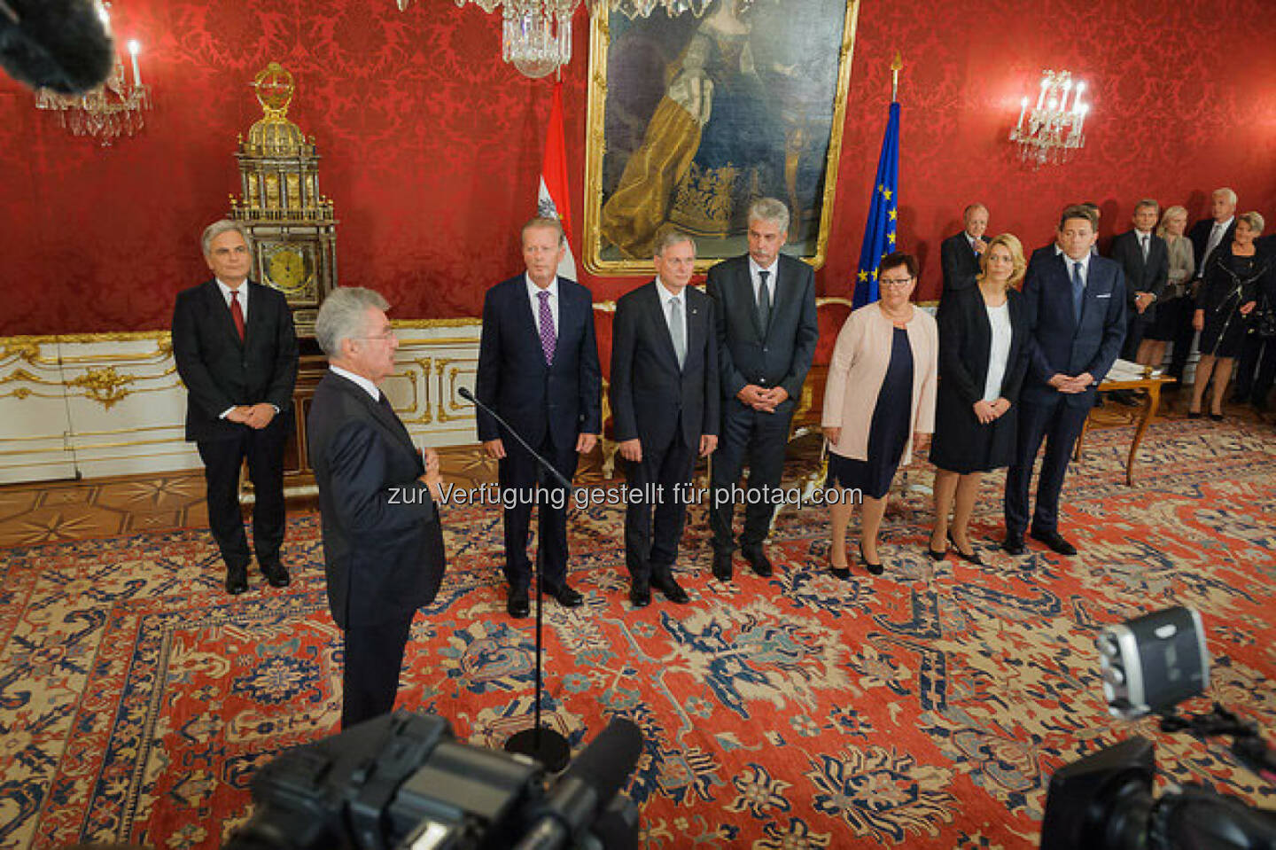 Angelobung der neuen Regierungsmitglieder durch Bundespräsident Heinz Fischer am 1. September 2014
