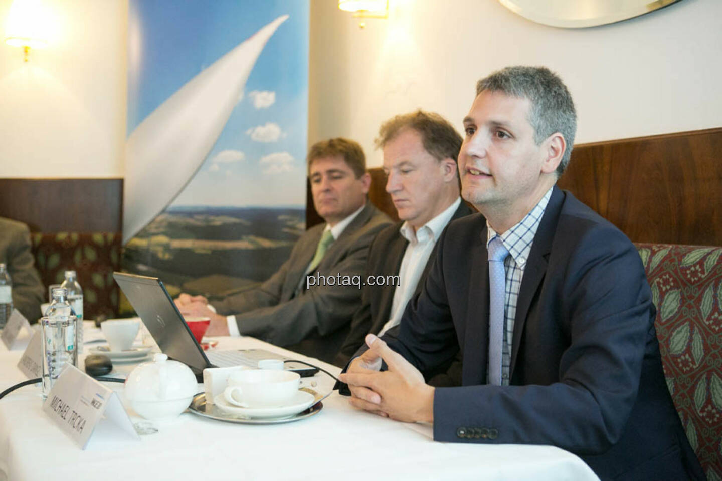 Frank Dumeier (Vorstand W.E.B Windenergie AG), Andreas Dangl (Vorstandsvorsitzender W.E.B Windenergie AG), Michael Trcka (Vorstand W.E.B Windenergie AG)