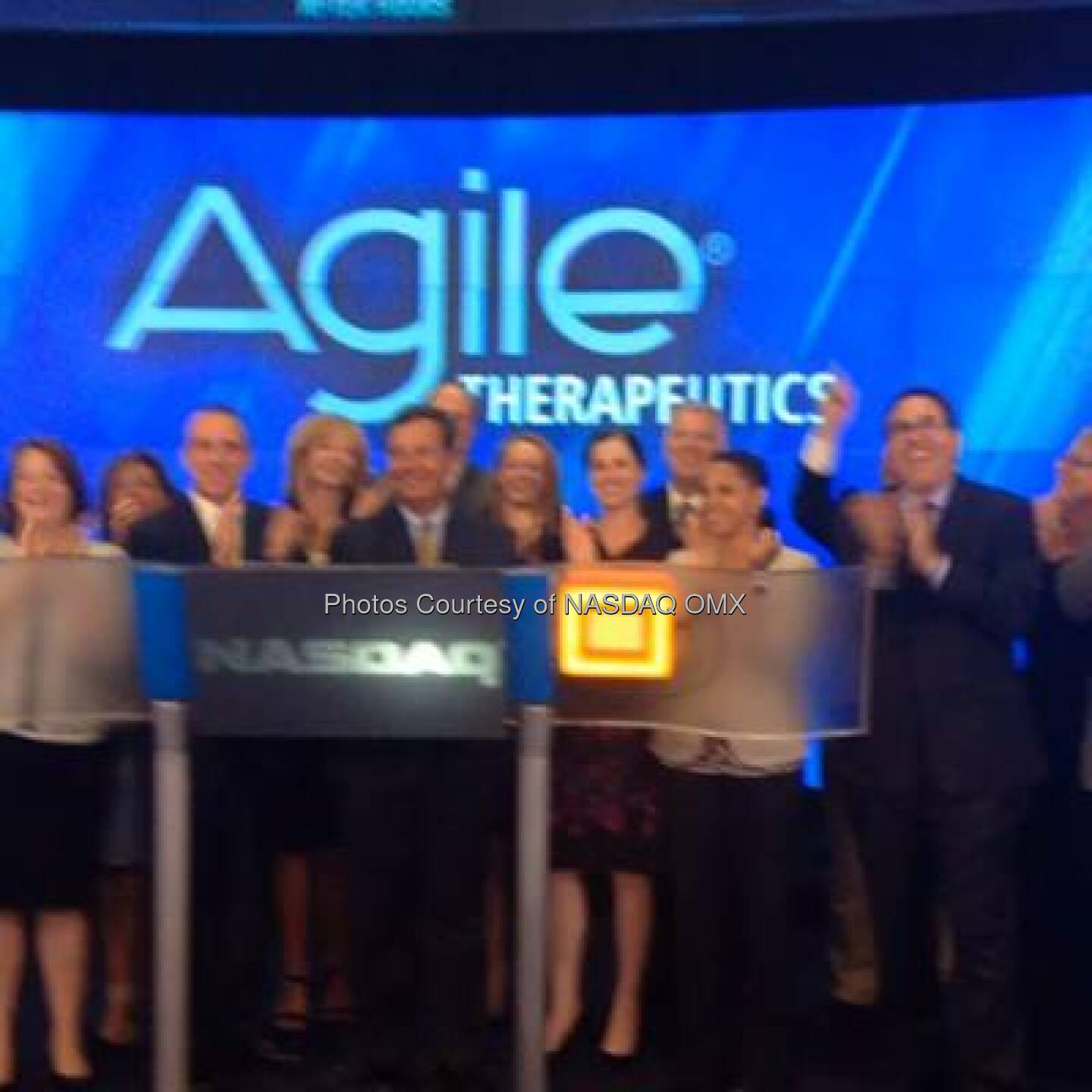 Happy to have #nasdaqlisted Agile Therapeutics with us to ring the #NASDAQ closing bell!  Source: http://facebook.com/NASDAQ