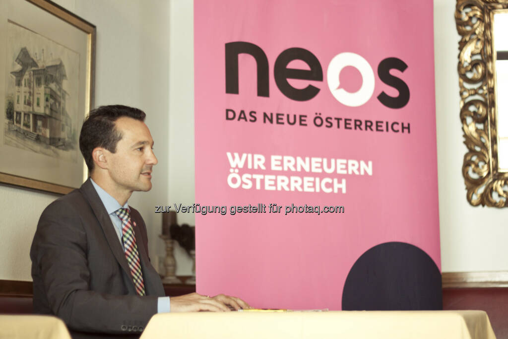 Gerald Loacker (NEOS-Sozialsprecher): Staatliches Pensionssystem reformieren, private Vorsorge aufwerten (Bild: NEOS) (04.09.2014) 