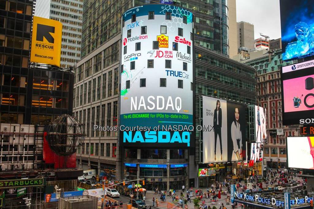 NASDAQ is the #1 exchange for IPOs to date in 2014!  Source: http://facebook.com/NASDAQ (10.09.2014) 