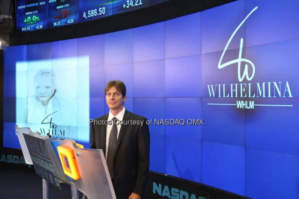 Wilhelmina Models rang the NASDAQ Closing Bell today! $WHLM  Source: http://facebook.com/NASDAQ (11.09.2014) 