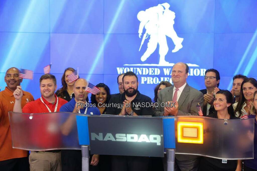 Great photos from the Wounded Warrior Project ringing the NASDAQ Closing Bell Today!  Source: http://facebook.com/NASDAQ (12.09.2014) 