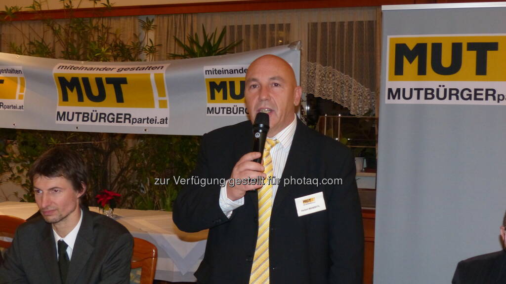 Mutbürgerpartei.at - der Spitzenkandidat für NÖ: Herbert Weinzettl (c) Aussendung (25.01.2013) 