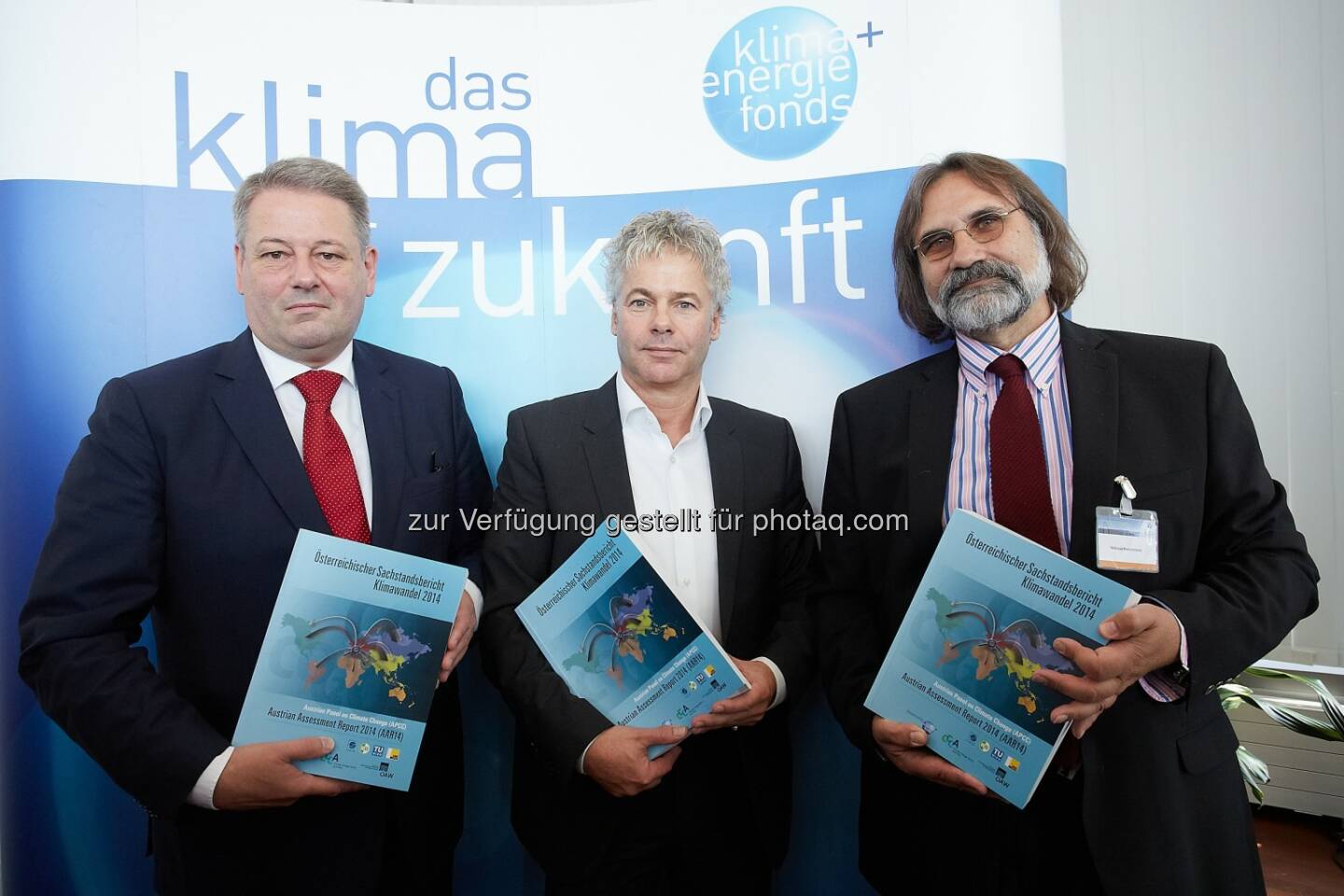 Bundesminister Andrä Rupprechter, Ingmar Höbarth, Geschäftsführer Klima- und Energiefonds und Nebojsa Nakicenovic, Internat. Institute for Applied Systems Analysis: Klima- und Energiefonds: Präsentation des österreichischen Klimaberichtes