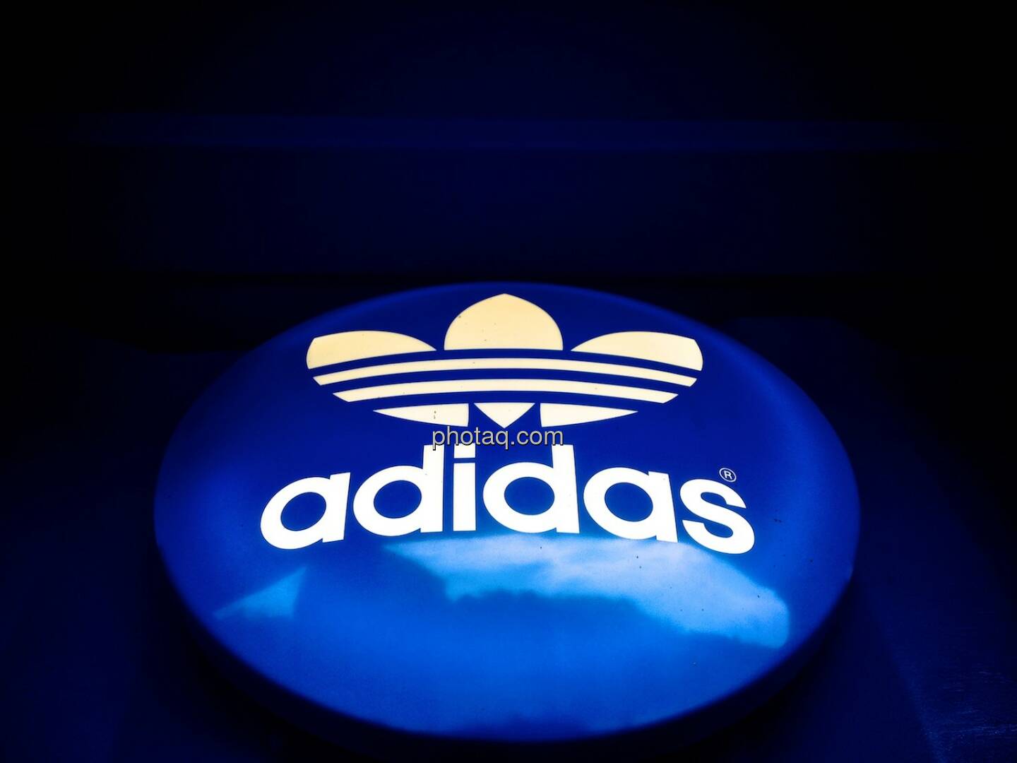 adidas, Logo, Knopf, blau