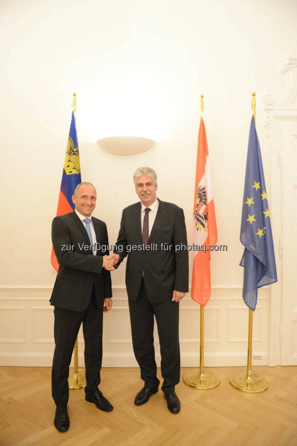 Regierungschef Adrian Hasler (Liechtenstein) und Finanzminister Hans Jörg Schelling