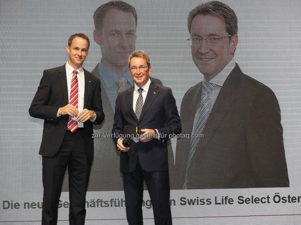 Frank Wiemer, Christoph Obererlacher - Geschäftsführung Swiss Life Select Österreich (Bild: Pepo Schuster), © Copyright Swiss Life Select (22.09.2014) 