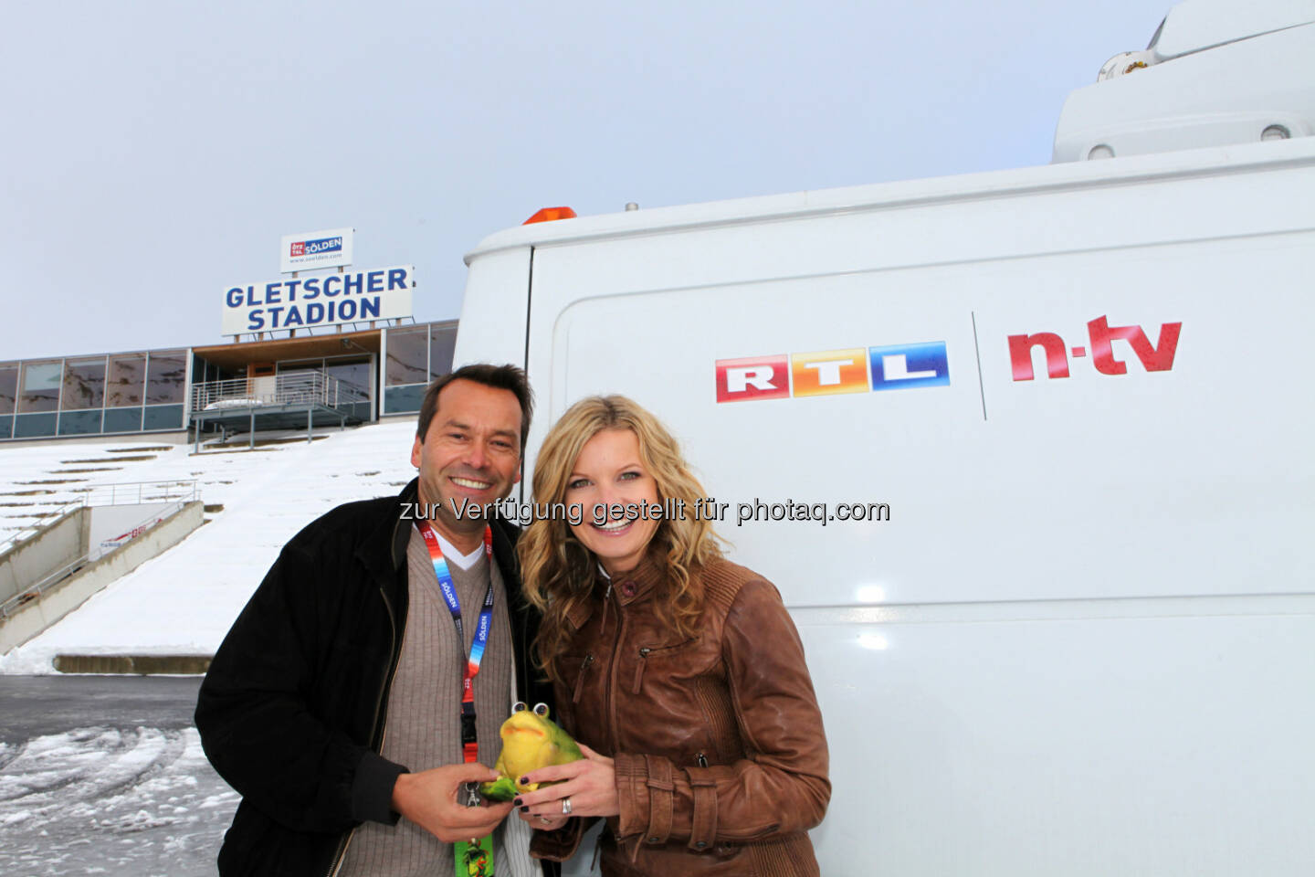 Christian Häckl und Eva Imhof (RTL) - TV-Wetterstars pilgern nach Sölden/Tirol zum Internationalen Wettergipfel (Bild: Philipp Jochum/pro.media)