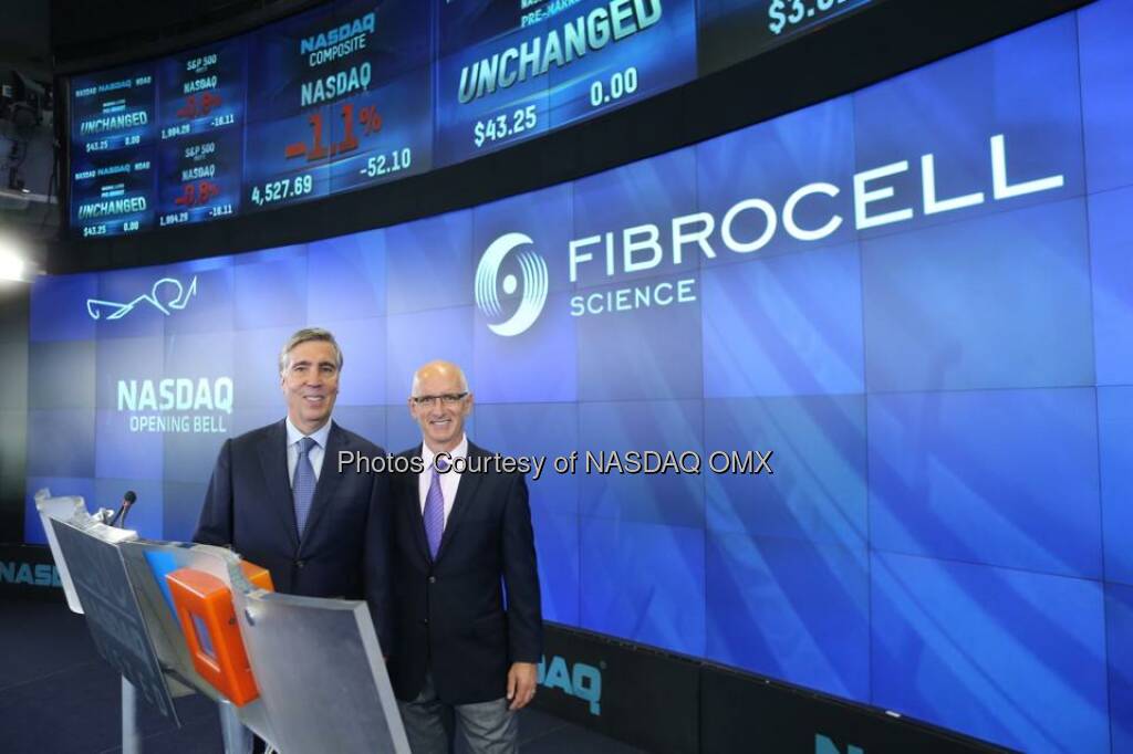 Fibrocell rings the #NASDAQ Opening Bell! $FCSC  Source: http://facebook.com/NASDAQ (23.09.2014) 