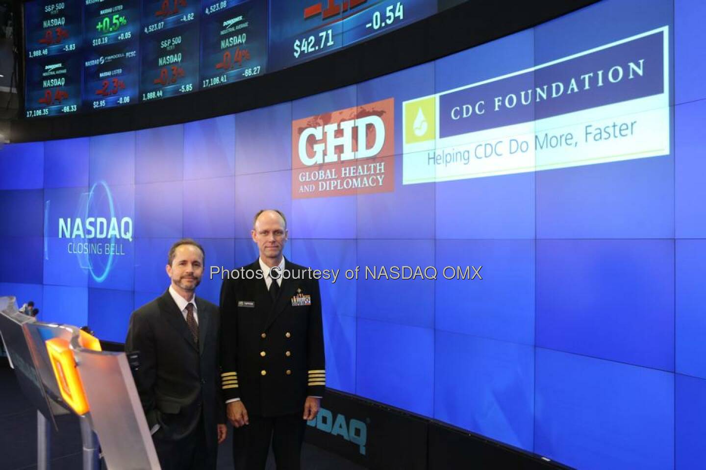 Global Health and Diplomacy rings the #NASDAQ Closing Bell!  Source: http://facebook.com/NASDAQ