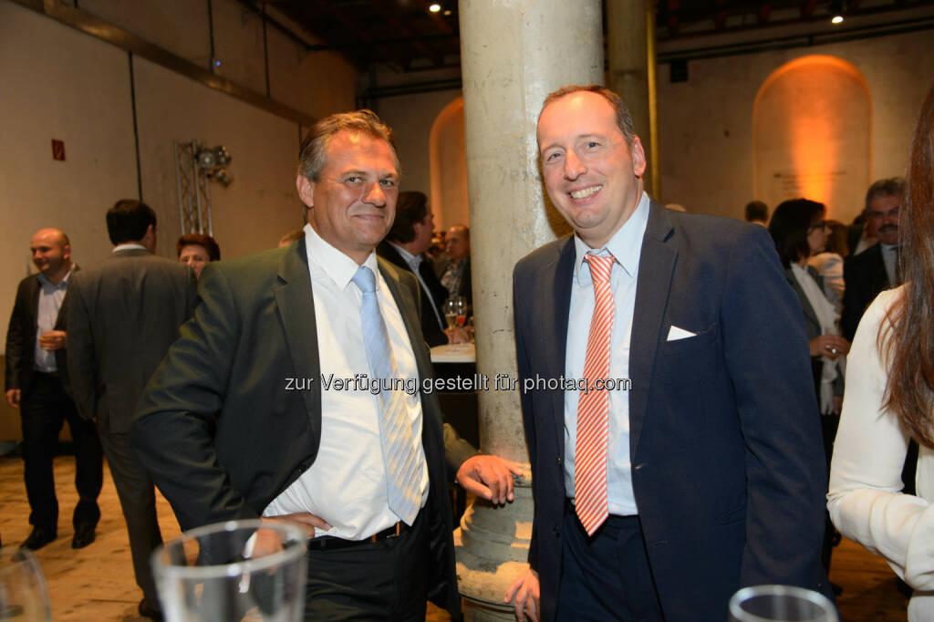 Günther Ottendorfer (CTO Telekom Austria Group) und Georg Obermeier (Generalmanager Microsoft Österreich), © Telekom Austria Group / Rainer Eckharter (24.09.2014) 