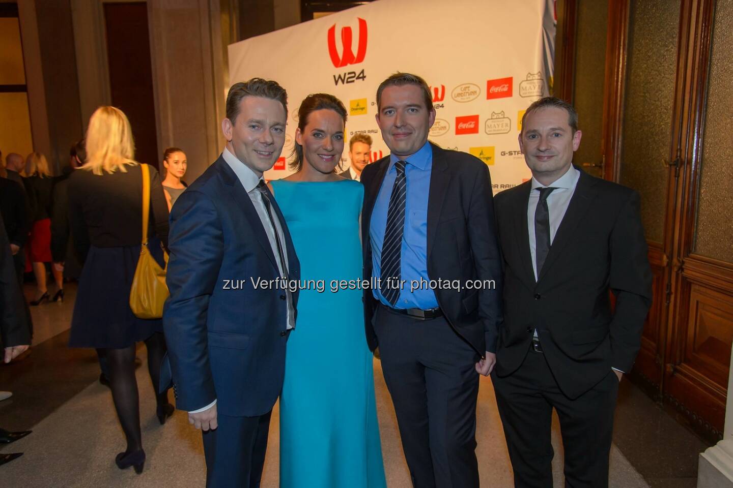 Marcin Kotlowski (WH Medien Geschäftsführer), Eva Pölzl, Markus Pöllhuber (WH Medien Geschäftsführer), Michael Kofler (W24 Geschäftsführer und Programmdirektor)