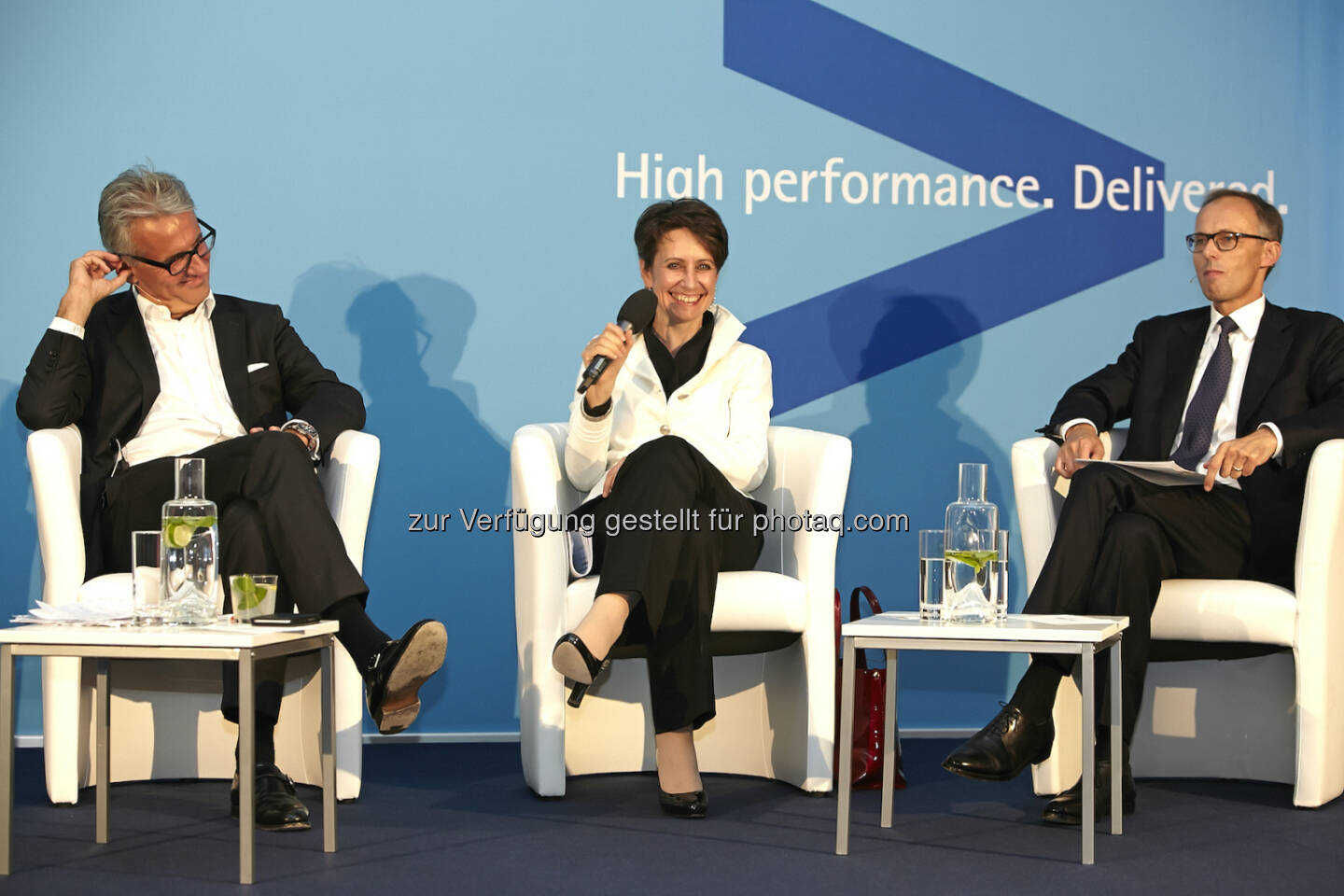 Podium: Peter Pichler (Berndorf AG), Sabine Herlltschka (Infineon Technologies Austria) und Klaus Malle (Accenture Österreich)