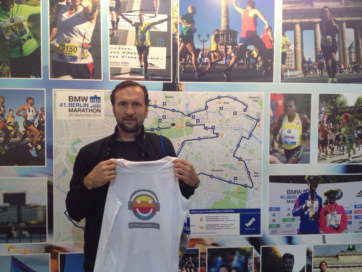Stefan Kratzsch, Deutsche Bank, startete für/mit Runplugged beim Berlin-Marathon