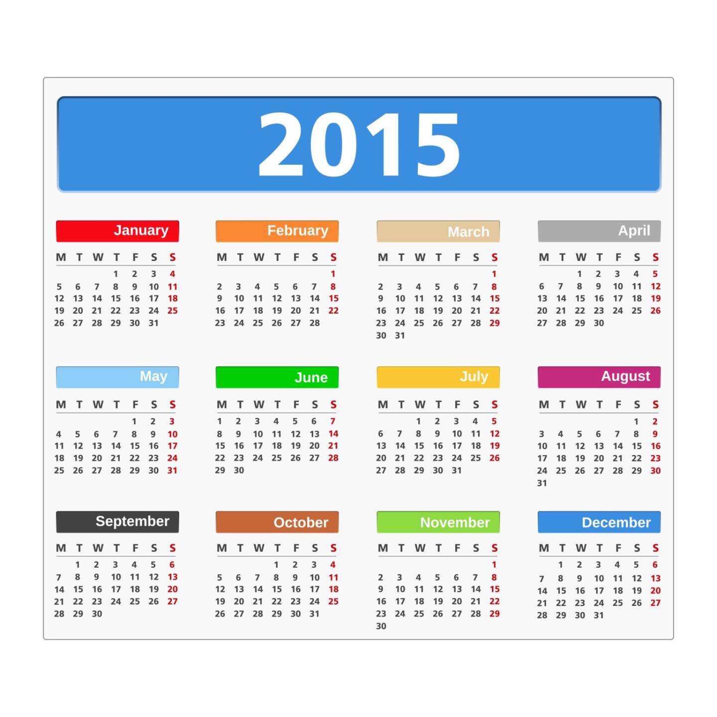 Wandkalender, Kalender, Jahresplaner, Planung, Datum, http://www.shutterstock.com/de/pic-208757101/stock-vector--calendar-on-white-background-vector-ps-illustration.html