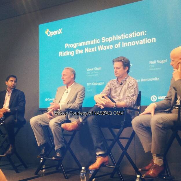 Discussing The next wave of innovation in Ad technology here at #Adweek. @advertisingweek  Source: http://facebook.com/NASDAQ (29.09.2014) 