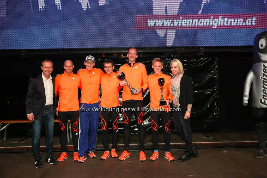 Hannes Menitz, Veranstalter des erste bank vienna night runs, Team Adidas Booster, Christine Grafinger, © leisure/Ludwig Schedl (02.10.2014) 