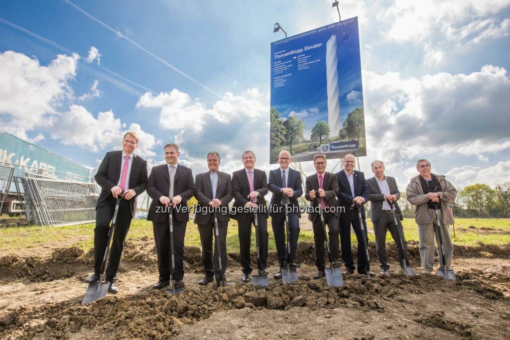 ThyssenKrupp: Erster Spatenstich: Bau des Testturms in Rottweil gestartet, © Aussendung (02.10.2014) 