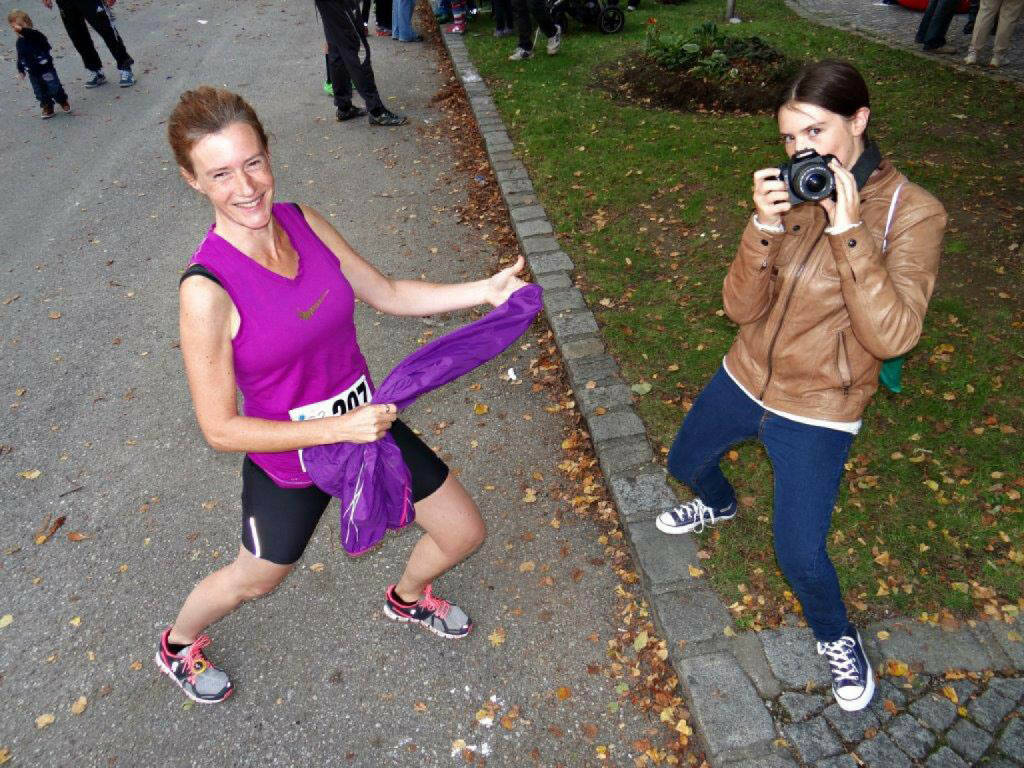 Martina und Emily Draper beim Königstetter Herbstlauf, © Diverse  (05.10.2014) 