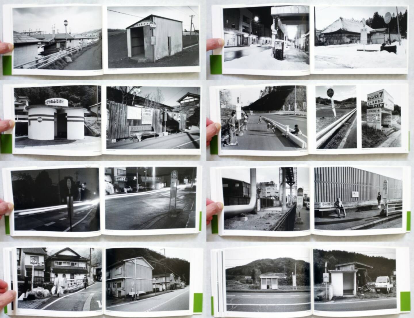 Shuichiro Shibata - Bus Stop バス停留所, Little More 2010, Beispielseiten, sample spreads - http://josefchladek.com/book/shuichiro_shibata_-_bus_stop_バス停留所