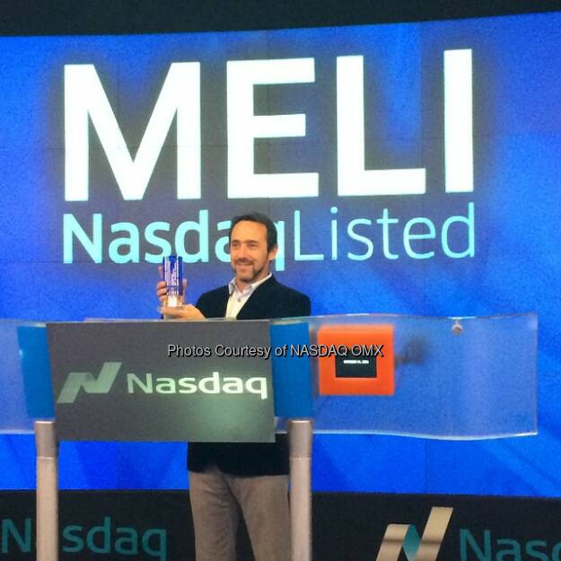 MercadoLibre, Inc. receives the #Nasdaq Closing Bell crystal! $MELI @mercadolibreofficial  Source: http://facebook.com/NASDAQ (15.10.2014) 