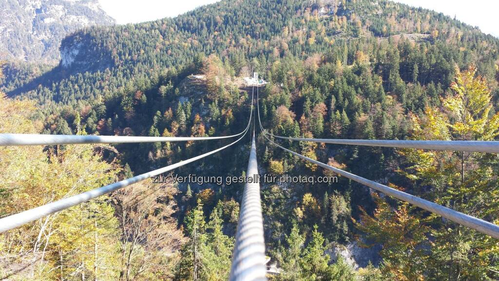 Die highline179 nähert sich der baulichen Vollendung, der Rekordantrag beim Guinness Buch der Rekorde ist eingereicht, somit sind alle Weichen für eine einmalige touristische Attraktion in der Naturparkregion Reutte gestellt. Tourismusverband Naturparkregion Reutte: Großartiger Baufortschritt bei highline179 - vier Tragseile gespannt und Eröffnung in greifbarer Nähe, © Aussendung checkfelix (15.10.2014) 