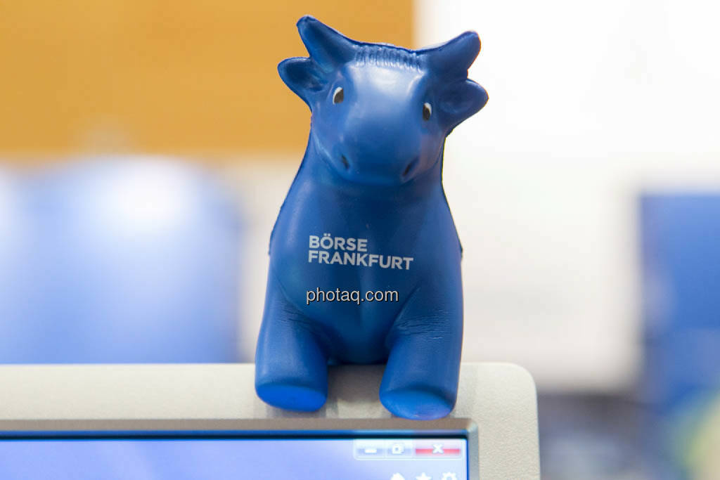 Börse Frankfurt, Bull, Bulle, © photaq/Martina Draper (16.10.2014)