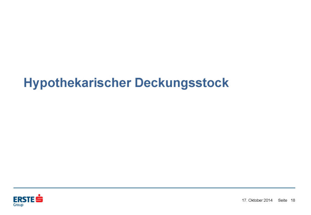 Hypothekarischer Deckungsstock, © Erste Group Research (17.10.2014) 