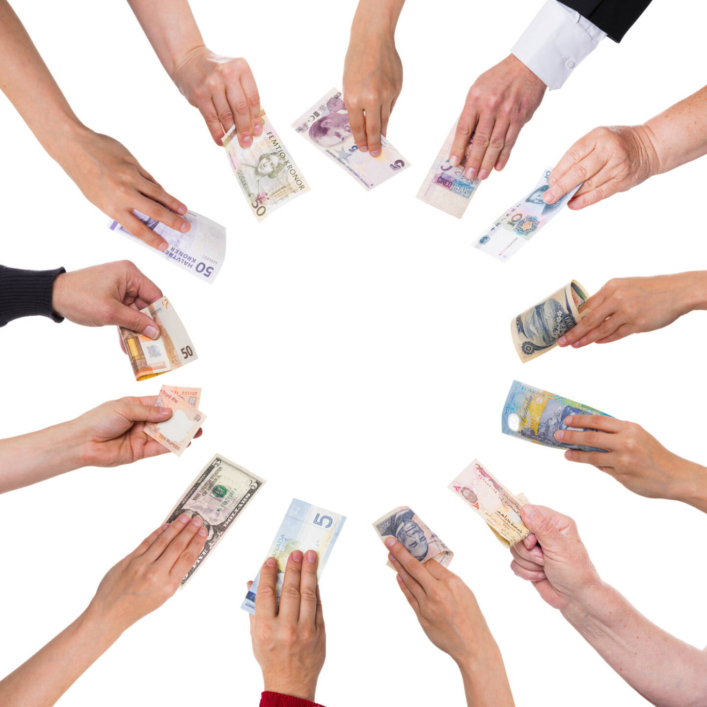 Konzept Crowdfunding, unterschiedliche Währungen http://www.shutterstock.com/de/pic-191838713/stock-photo-concept-crowdfunding-with-a-lot-of-hands-with-different-currencies.html