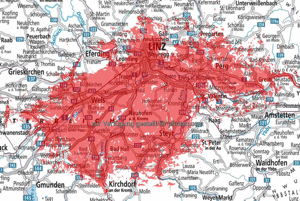 Hutchison Drei Austria Gmbh: Drei startet mit größtem LTE-Netz im Großraum Linz, Perg, Wels, Steyr, © Aussendung (21.10.2014) 