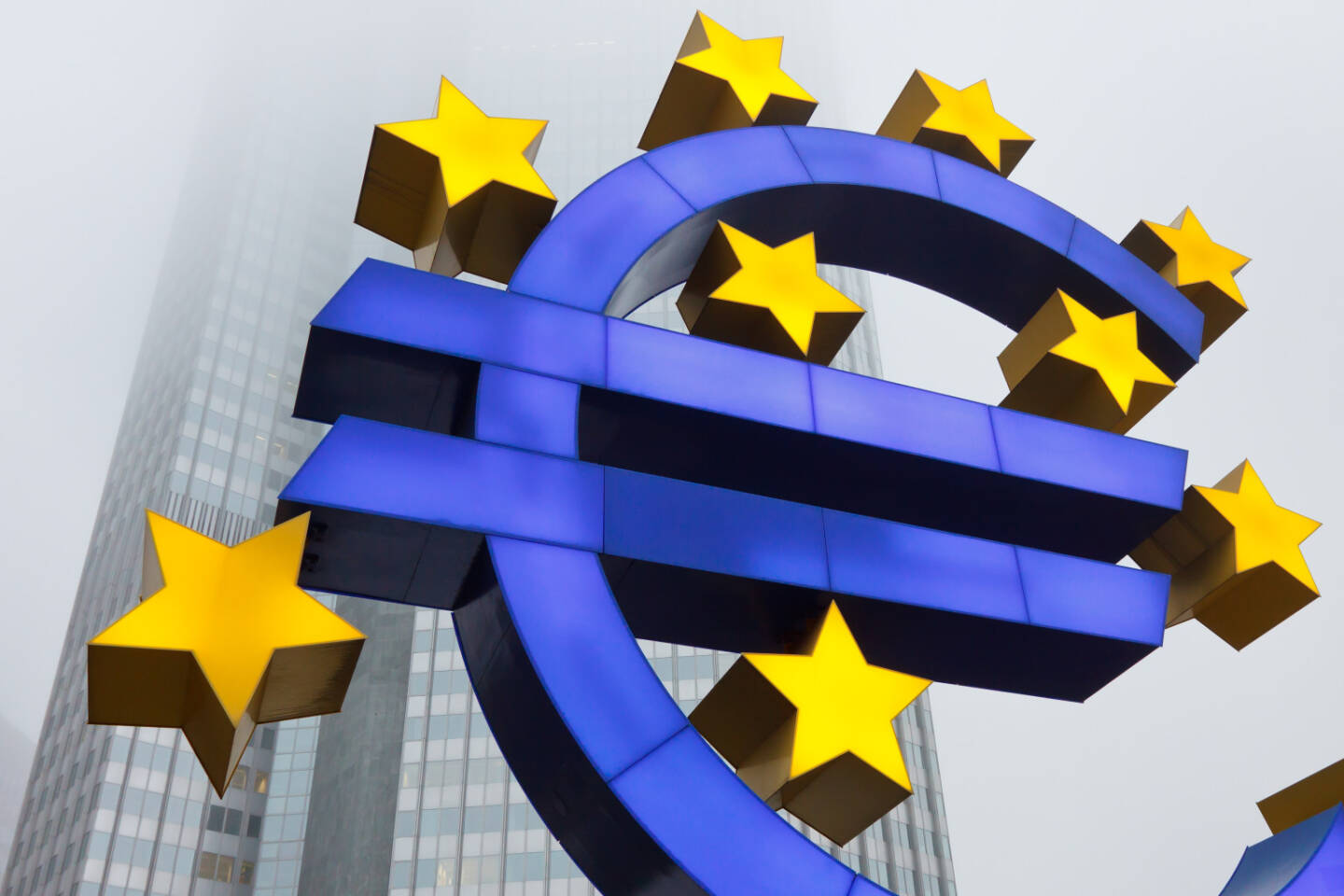 Euro Symbol, European Central Bank (ECB), EZB in Frankfurt - http://www.shutterstock.com/pic-124193863.html - www.shutterstock.com