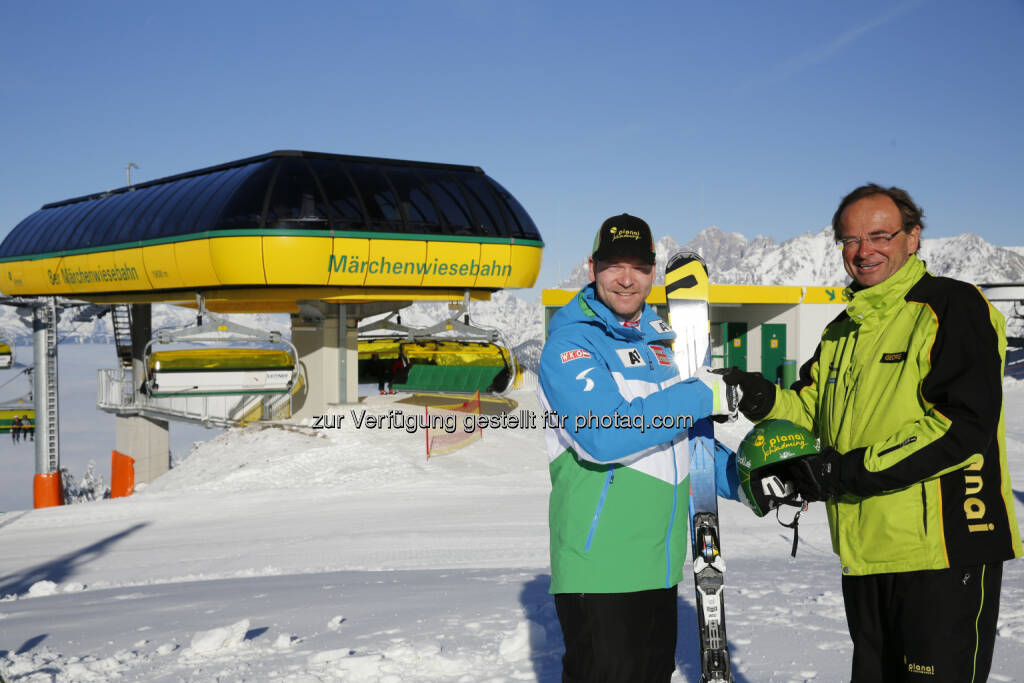ÖSV Speed Ass Klaus Kröll: Planai-Hochwurzen-Bahnen GmbH: Viele Skibegeisterte genießen den ersten Skitag auf der Planai!, © Aussendung (26.10.2014) 