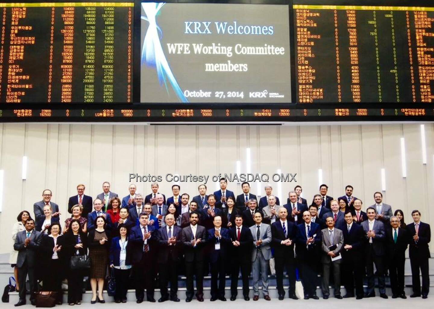 Day 1 of the World Federation of Exchanges’ annual General Assembly in Seoul!  Source: http://facebook.com/NASDAQ